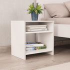 Nightstand 40x30x40 cm treated wood white