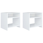 Bedside tables 2 pcs 40x30x40 cm engineered wood white