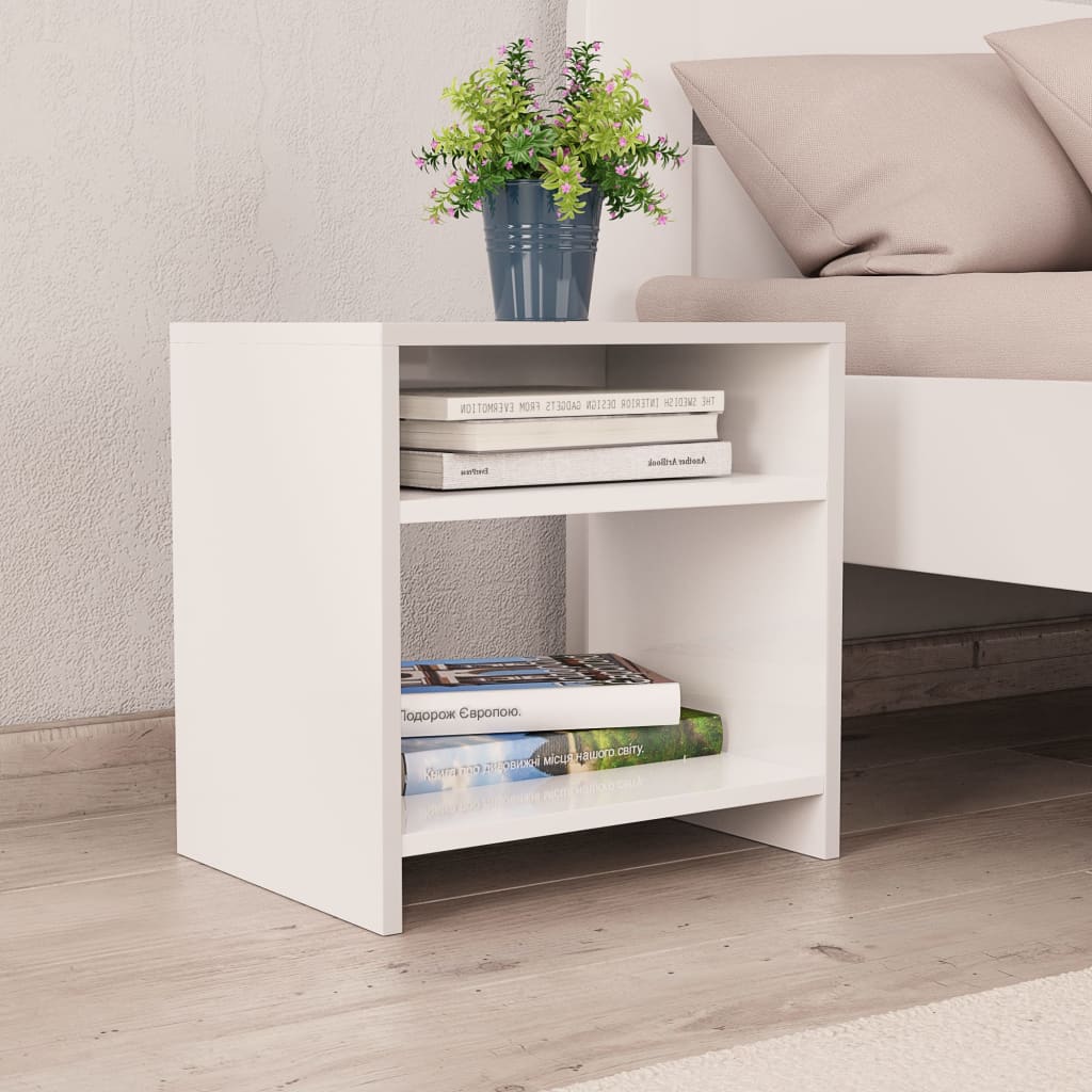 Nachtkastjes 2 st 40x30x40 cm bewerkt hout wit 2 Wit
