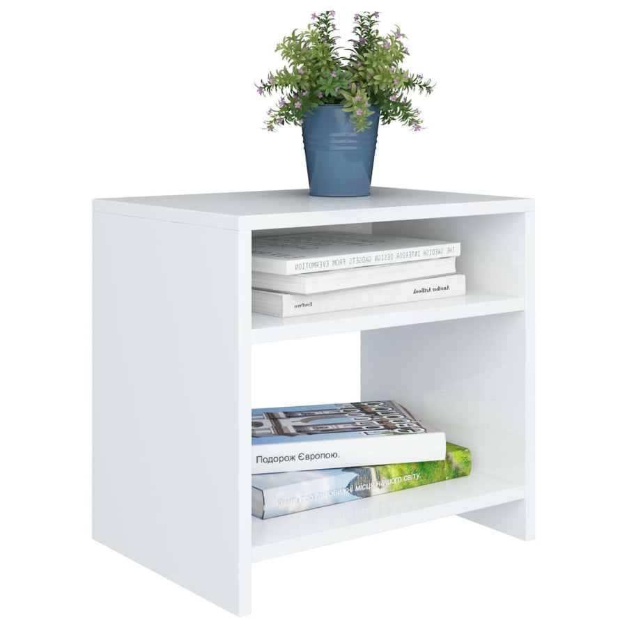 Nachtkastjes 2 st 40x30x40 cm bewerkt hout wit 2 Wit