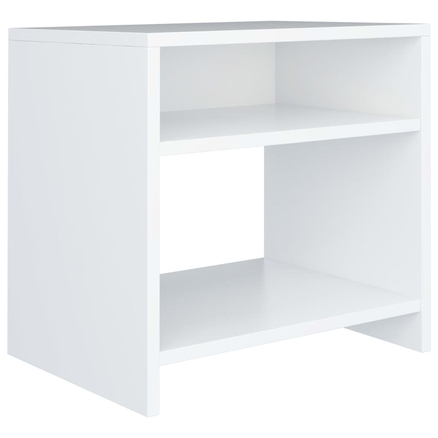 Nachtkastjes 2 st 40x30x40 cm bewerkt hout wit 2 Wit