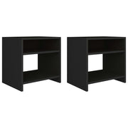 Bedside tables 2 pcs 40x30x40 cm engineered wood black