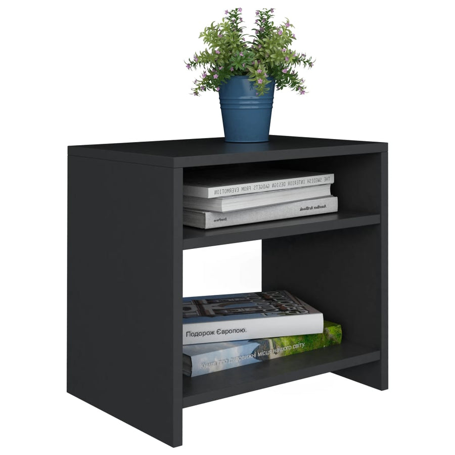 Nachtkastjes 2 st 40x30x40 cm bewerkt hout zwart 2 Zwart