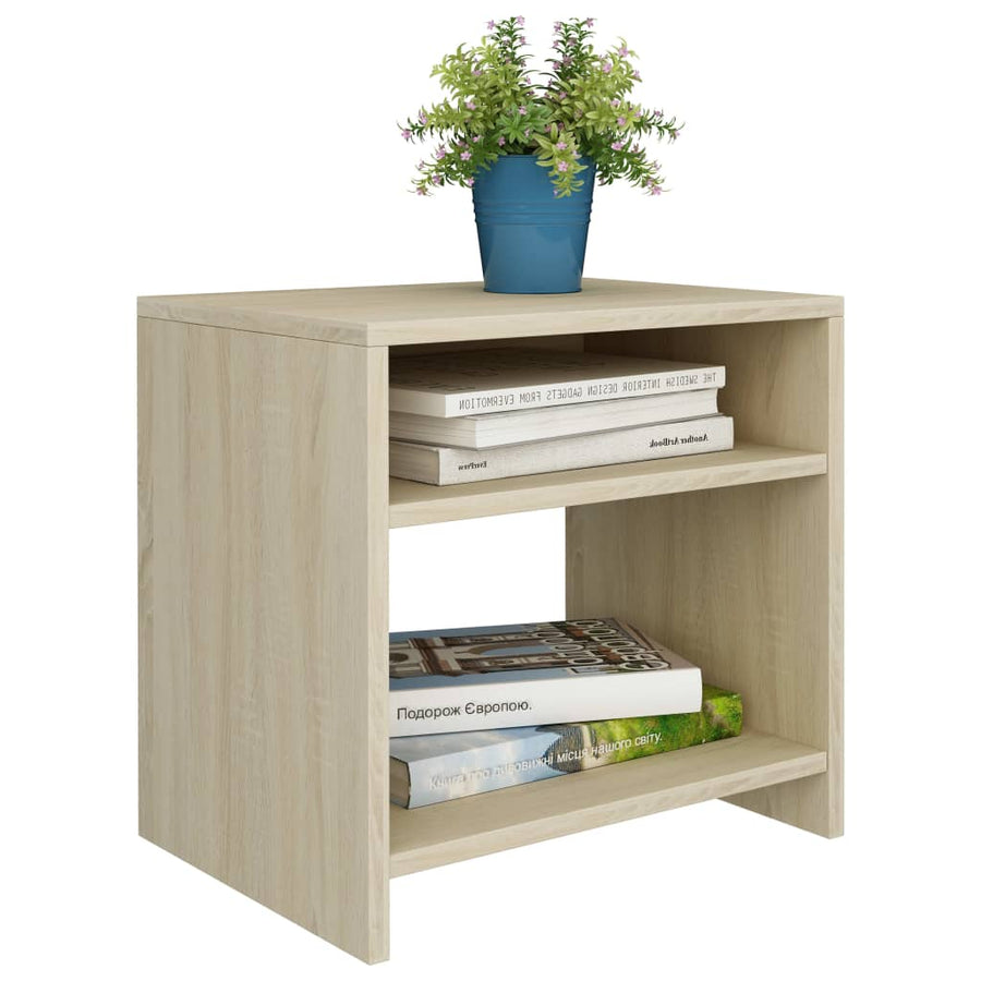 Nachtkastje 40x30x40 cm bewerkt hout sonoma eikenkleurig 1 Sonoma eiken