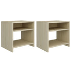 Nachtkastjes 2 st 40x30x40 cm bewerkt hout sonoma eiken