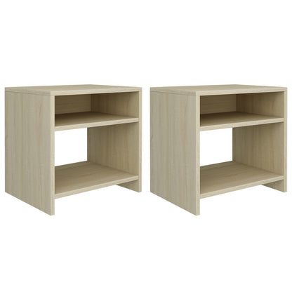 Nachtkastjes 2 st 40x30x40 cm bewerkt hout sonoma eikenkleurig 2 Sonoma eiken