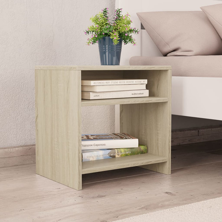 Nachtkastjes 2 st 40x30x40 cm bewerkt hout sonoma eikenkleurig 2 Sonoma eiken