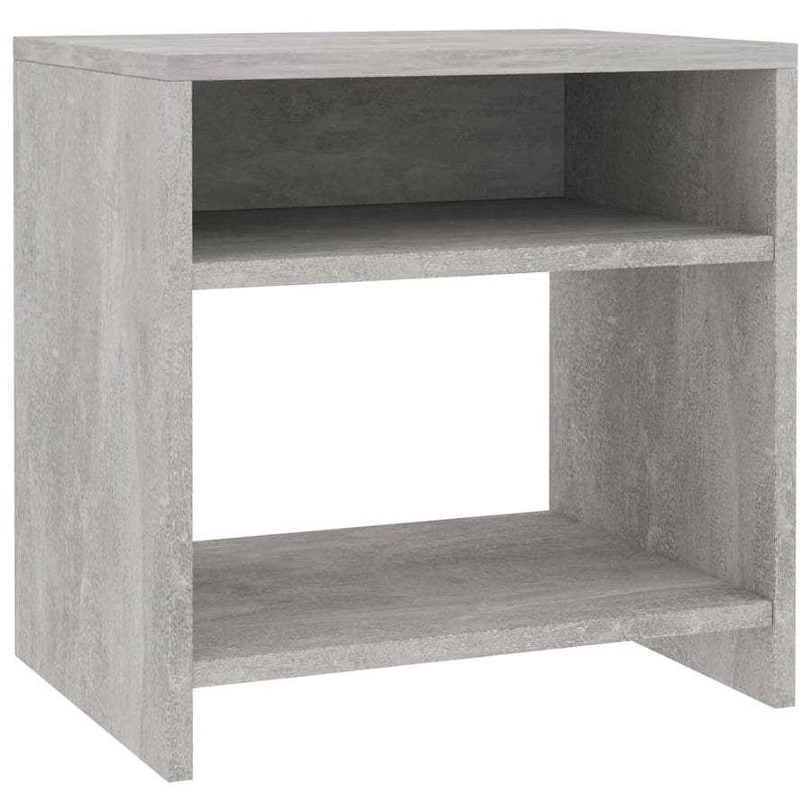 Nachtkastje 40x30x40 cm bewerkt hout betongrijs 1 Betongrijs