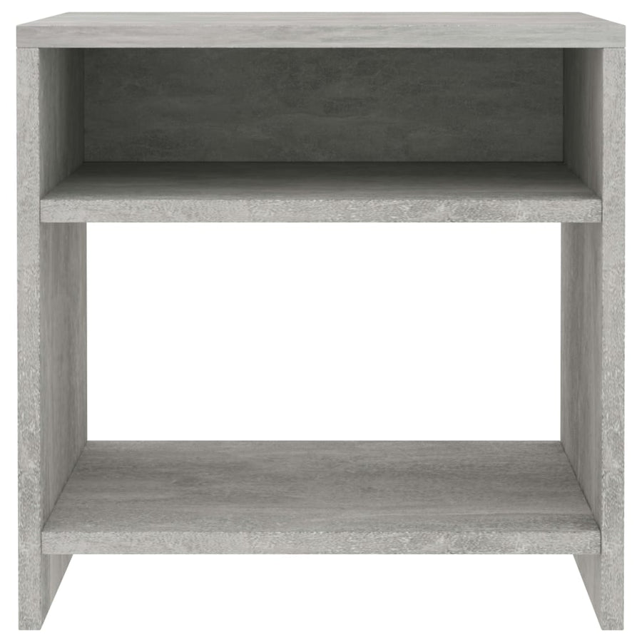 Nachtkastje 40x30x40 cm bewerkt hout betongrijs 1 Betongrijs