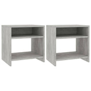 Bedside tables 2 pcs 40x30x40 cm engineered wood concrete grey