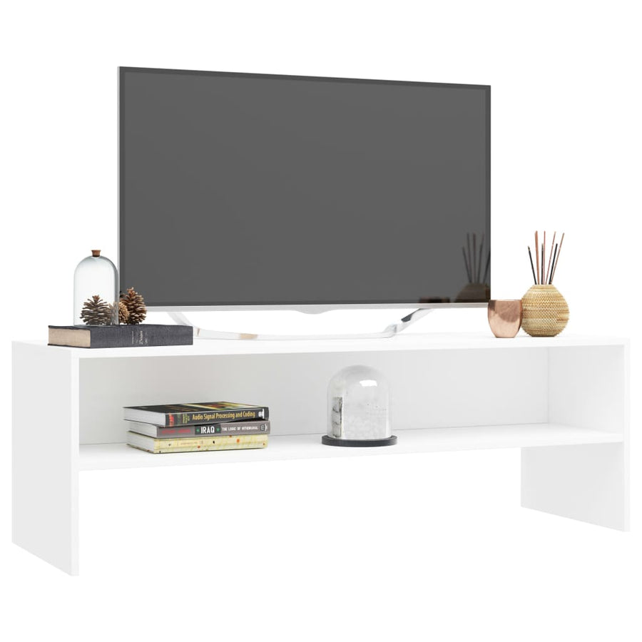 Tv-Meubel 20X40X40 Cm Bewerkt Hout Wit