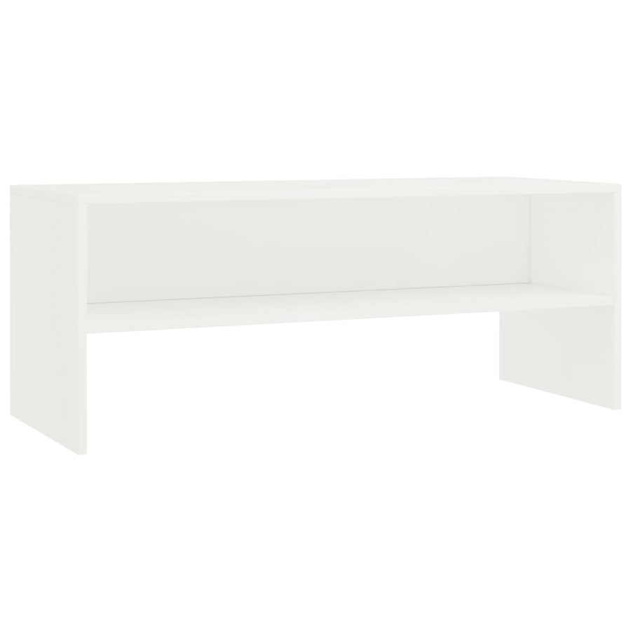 Tv-Meubel 100X40X40 Cm Bewerkt Hout Wit
