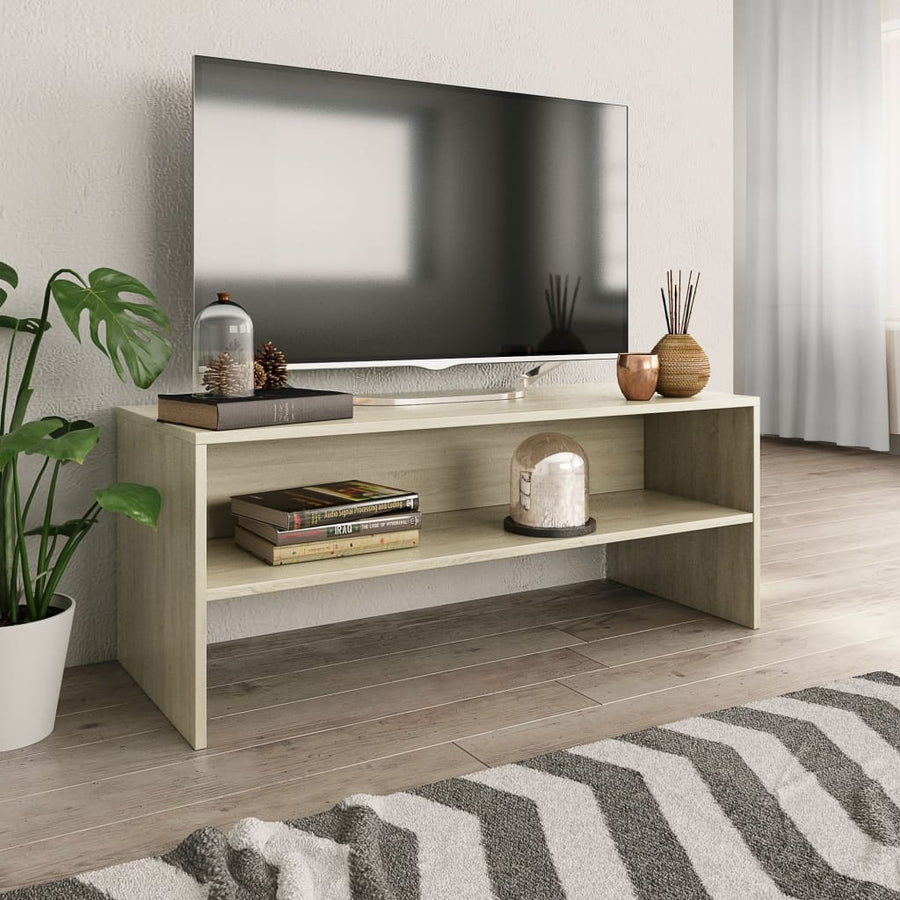 Tv-Meubel 100X40X40 Cm Bewerkt Hout Wit