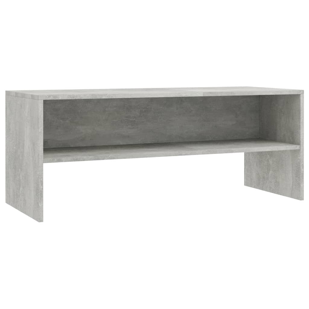 Tv-meubel 100x40x40 cm bewerkt hout betongrijs Betongrijs