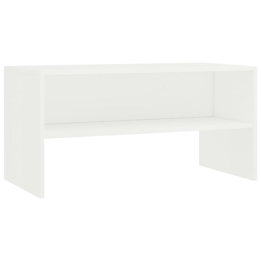 Tv-meubel 80x40x40 cm bewerkt hout wit Wit