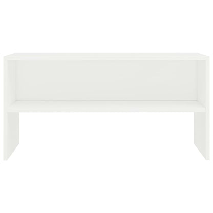 Tv-meubel 80x40x40 cm bewerkt hout wit Wit