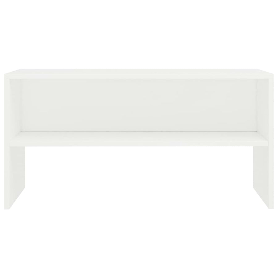 Tv-meubel 80x40x40 cm bewerkt hout wit Wit