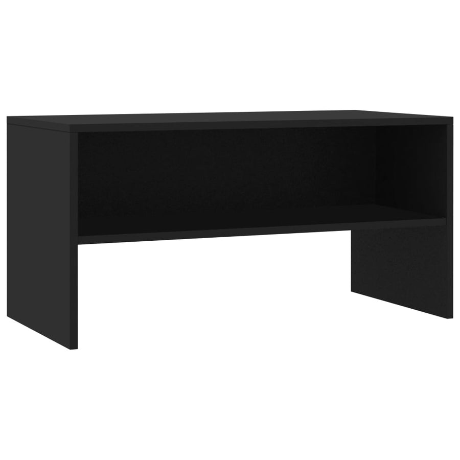 Tv-meubel 80x40x40 cm bewerkt hout zwart Zwart