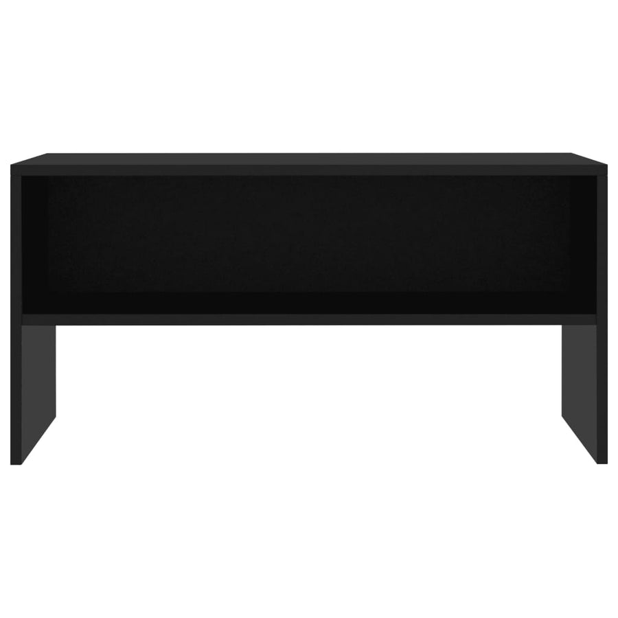 Tv-meubel 80x40x40 cm bewerkt hout zwart Zwart