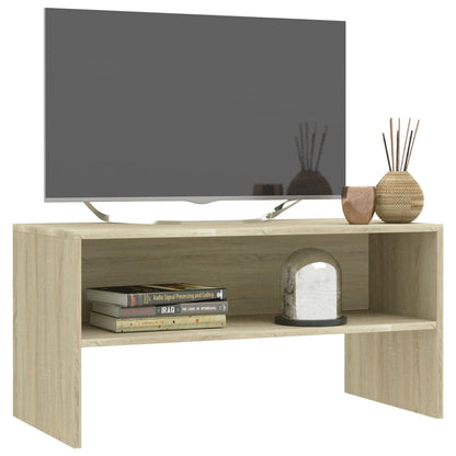 Tv-meubel 80x40x40 cm bewerkt hout sonoma eikenkleurig Sonoma eiken