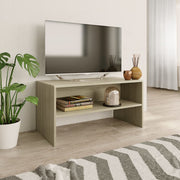Tv-meubel 80x40x40 cm bewerkt hout sonoma eiken