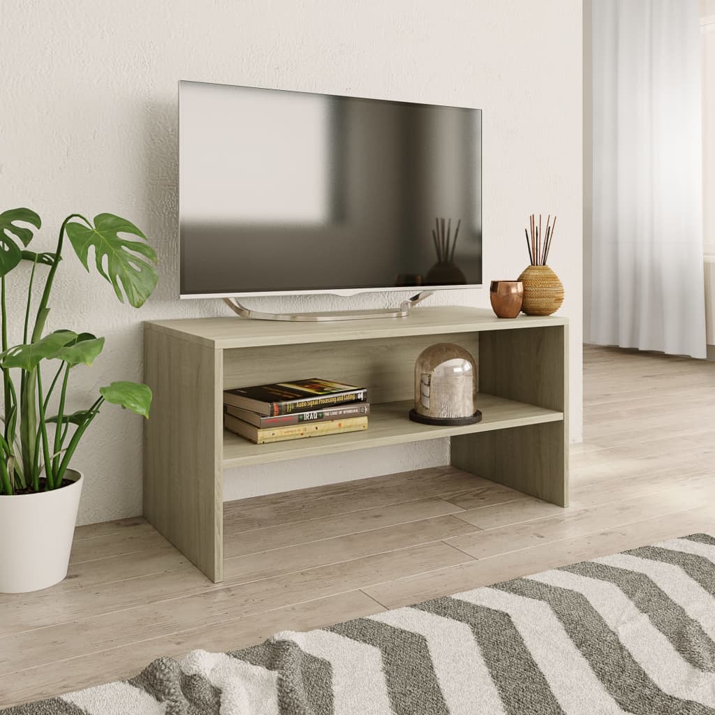 Tv-meubel 80x40x40 cm bewerkt hout sonoma eikenkleurig Sonoma eiken