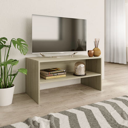 Tv-meubel 80x40x40 cm bewerkt hout sonoma eikenkleurig Sonoma eiken