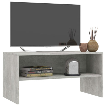 Tv-meubel 80x40x40 cm bewerkt hout betongrijs Betongrijs
