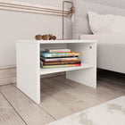 Nightstand 40x30x30 cm engineered wood white