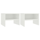 Nightstands 2 pcs 40x30x30 cm engineered wood white