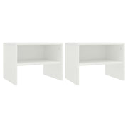 Nachtkastjes 2 stuks 40x30x30 cm bewerkt hout wit