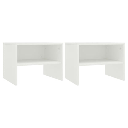 Nachtkastjes 40X30X30 Cm Bewerkt Hout 2 Wit