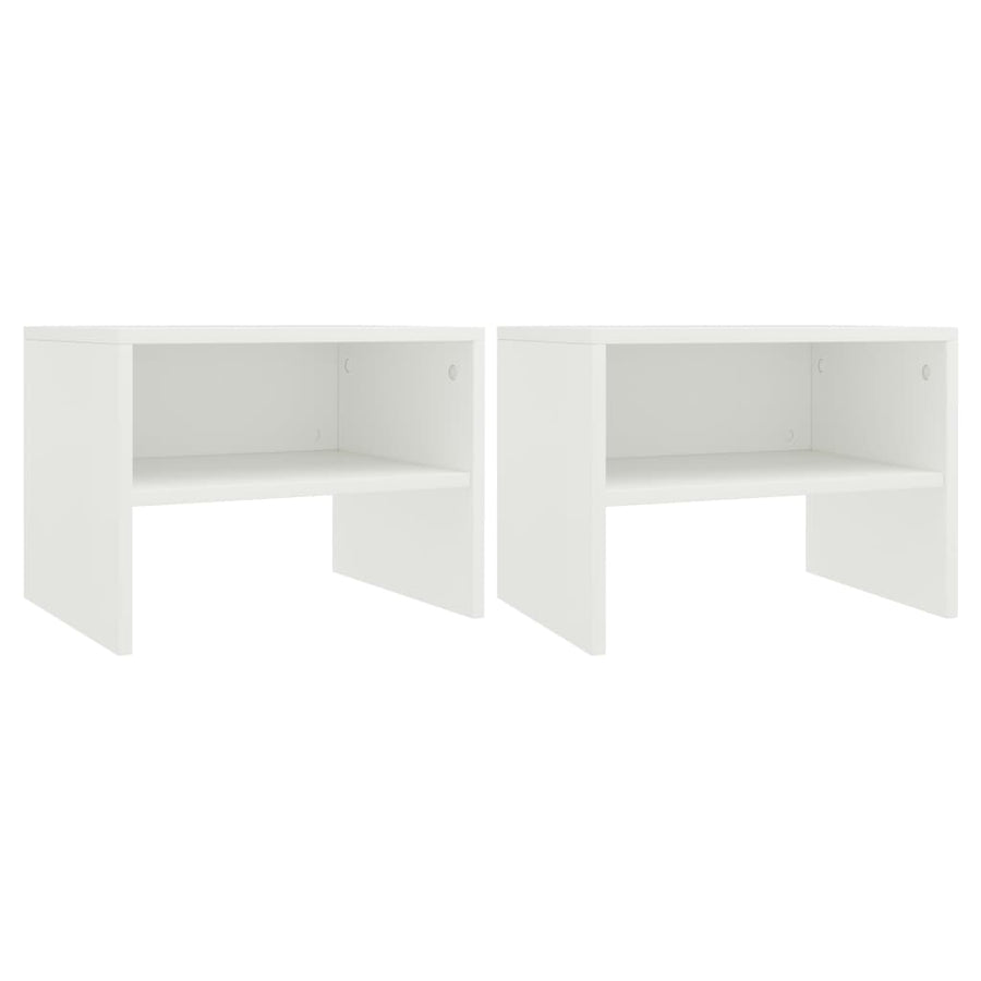 Nachtkastjes 40X30X30 Cm Bewerkt Hout 2 Wit