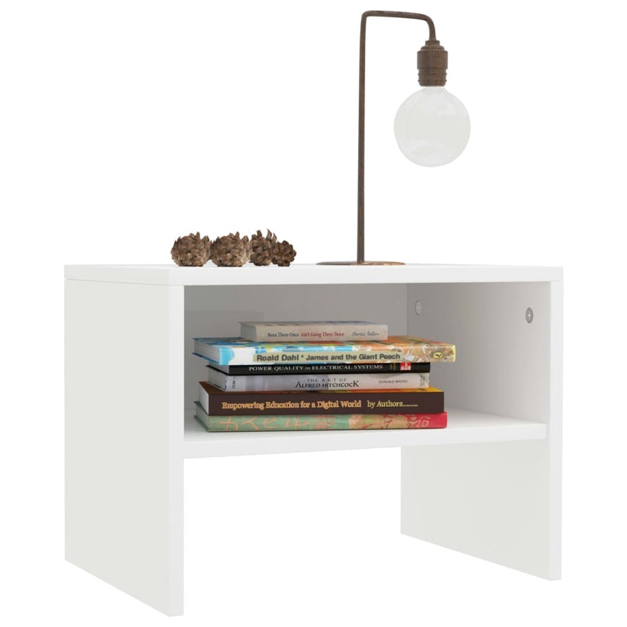 Nachtkastjes 40X30X30 Cm Bewerkt Hout 2 Wit