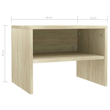 Nachtkastje 40X30X30 Cm Bewerkt Hout Kleurig 1 Sonoma eiken