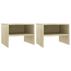 Nachtkastjes 2 st 40x30x30 cm bewerkt hout sonoma eiken