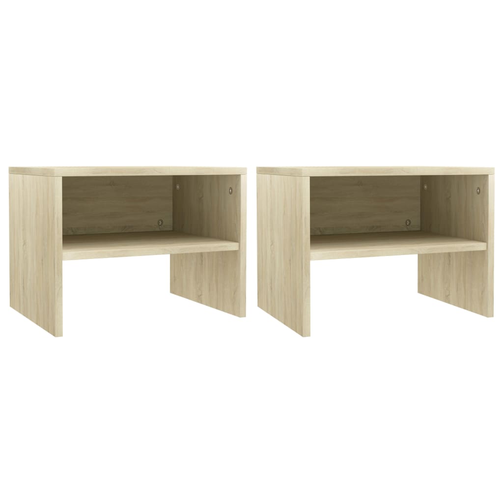 Nachtkastjes 40X30X30 Cm Bewerkt Hout Kleurig 2 Sonoma eiken