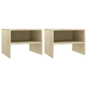 Nachtkastjes 2 st 40x30x30 cm bewerkt hout sonoma eiken
