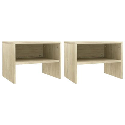 Nachtkastjes 40X30X30 Cm Bewerkt Hout Kleurig 2 Sonoma eiken