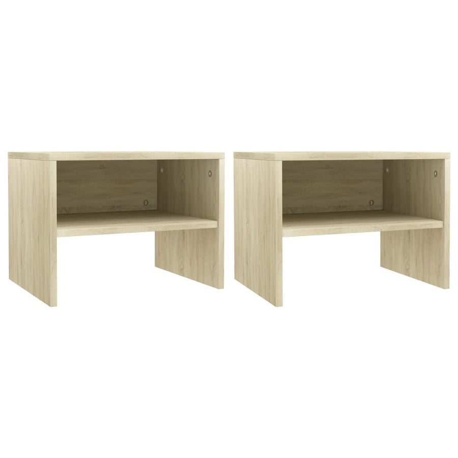 Nachtkastjes 40X30X30 Cm Bewerkt Hout Kleurig 2 Sonoma eiken