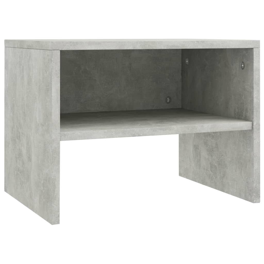 Nachtkastje 40X30X30 Cm Bewerkt Hout 1 Betongrijs