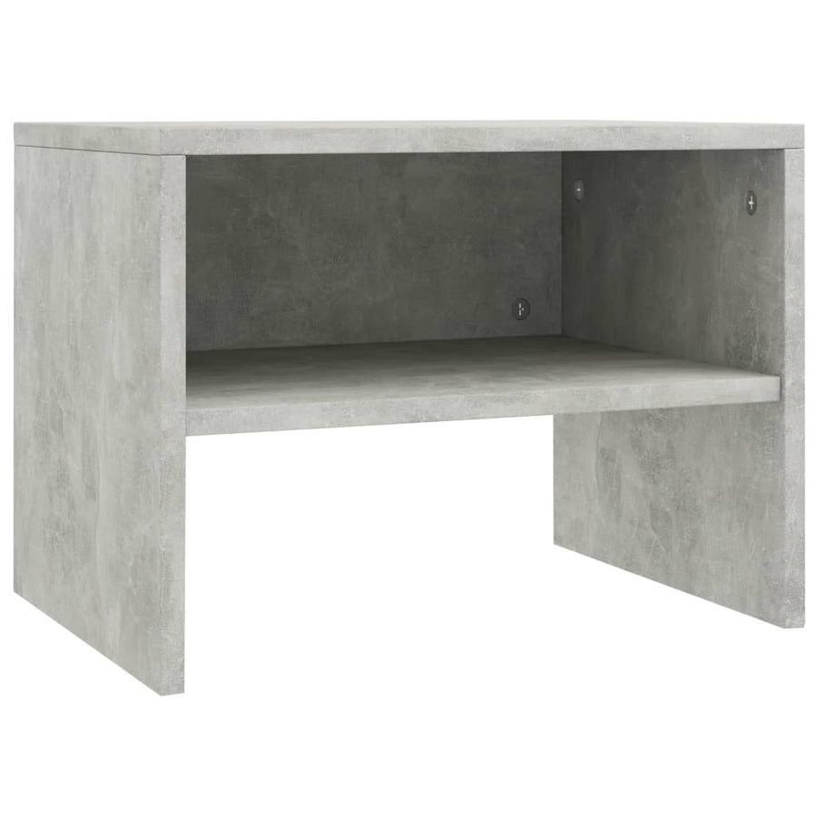 Nachtkastje 40X30X30 Cm Bewerkt Hout 1 Betongrijs