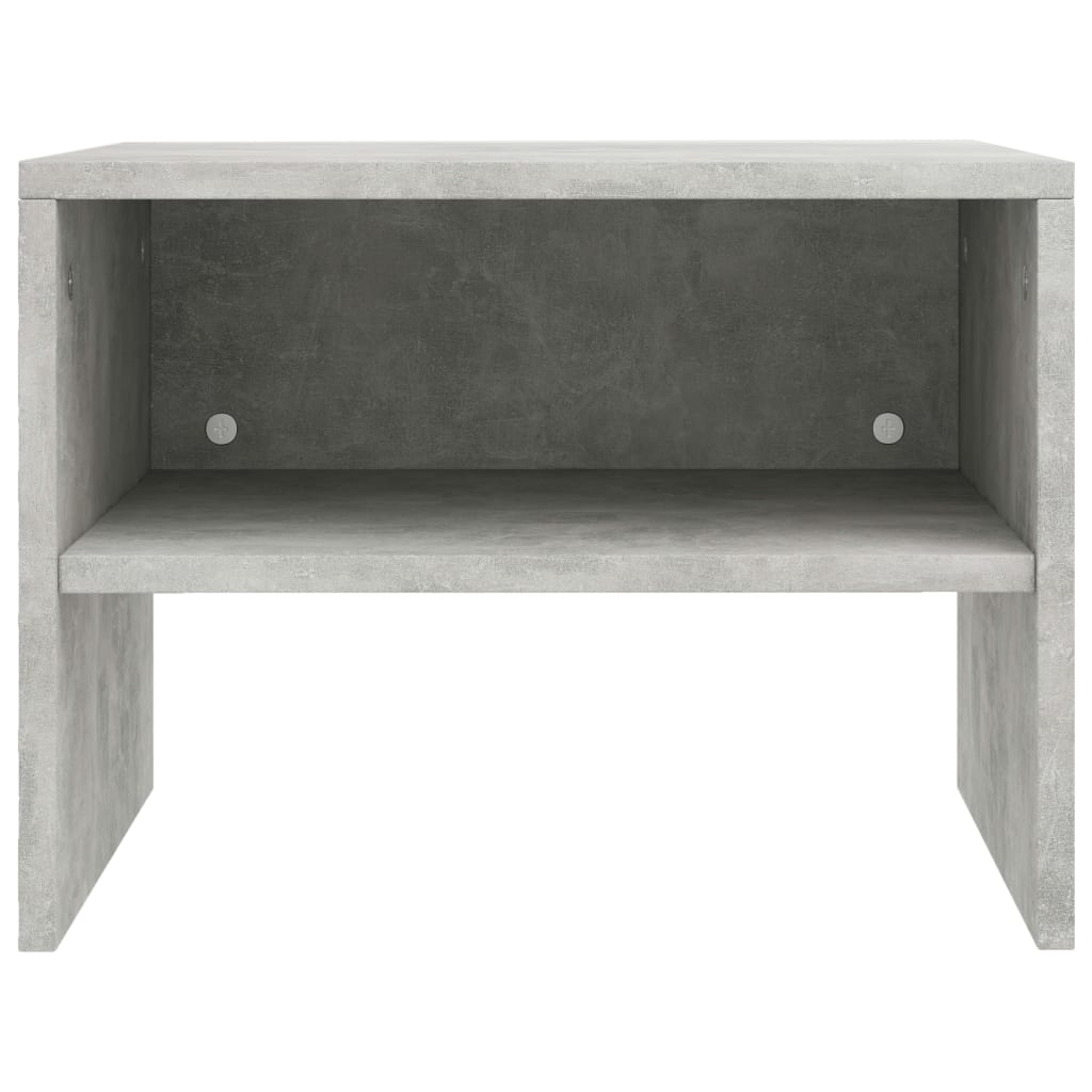 Nachtkastje 40X30X30 Cm Bewerkt Hout 1 Betongrijs