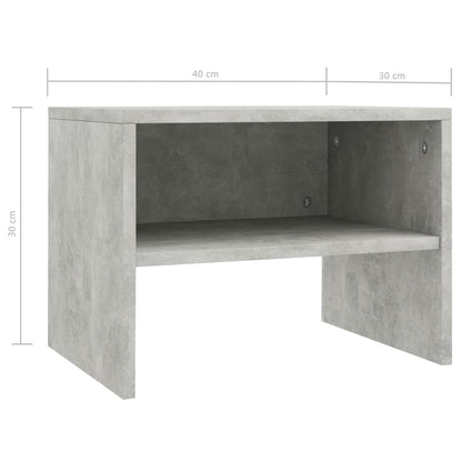 Nachtkastje 40X30X30 Cm Bewerkt Hout 1 Betongrijs