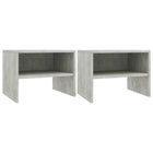 Nachtkastjes 2 st 40x30x30 cm bewerkt hout grijs