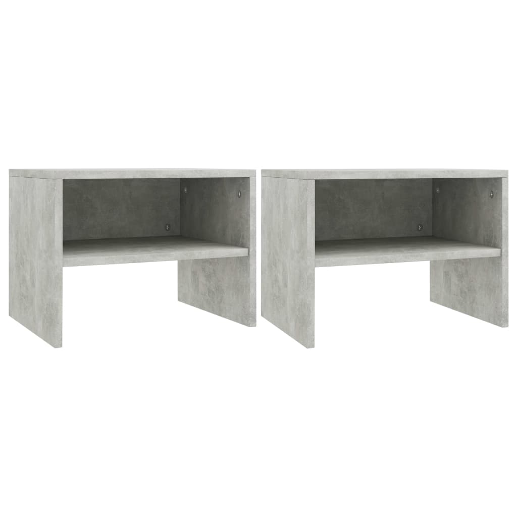 Nachtkastjes 40X30X30 Cm Bewerkt Hout 2 Betongrijs