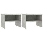 Nachtkastjes 2 st 40x30x30 cm bewerkt hout grijs