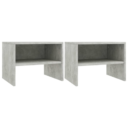 Nachtkastjes 40X30X30 Cm Bewerkt Hout 2 Betongrijs