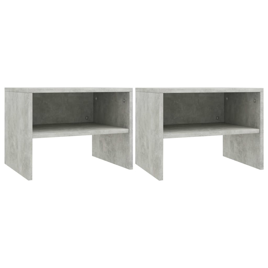 Nachtkastjes 40X30X30 Cm Bewerkt Hout 2 Betongrijs