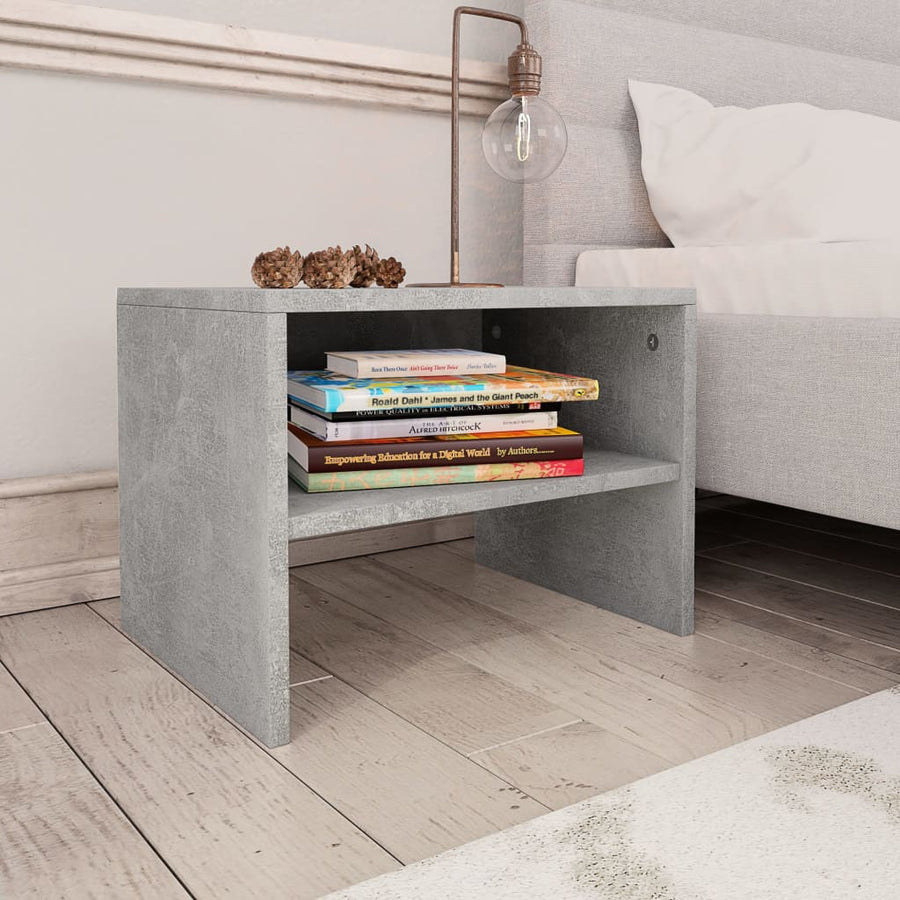 Nachtkastjes 40X30X30 Cm Bewerkt Hout 2 Betongrijs